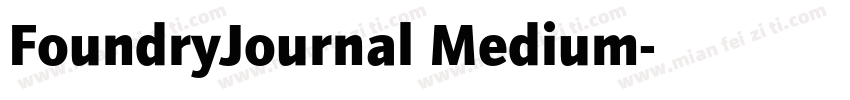 FoundryJournal Medium字体转换